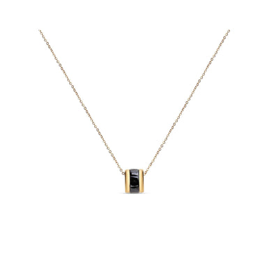 Цепочка с крупным кулоном и покрытием 14K золота