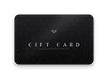 Melna elektroniskā dāvanu karte ar dimantu rakstu un uzrakstu GIFT CARD